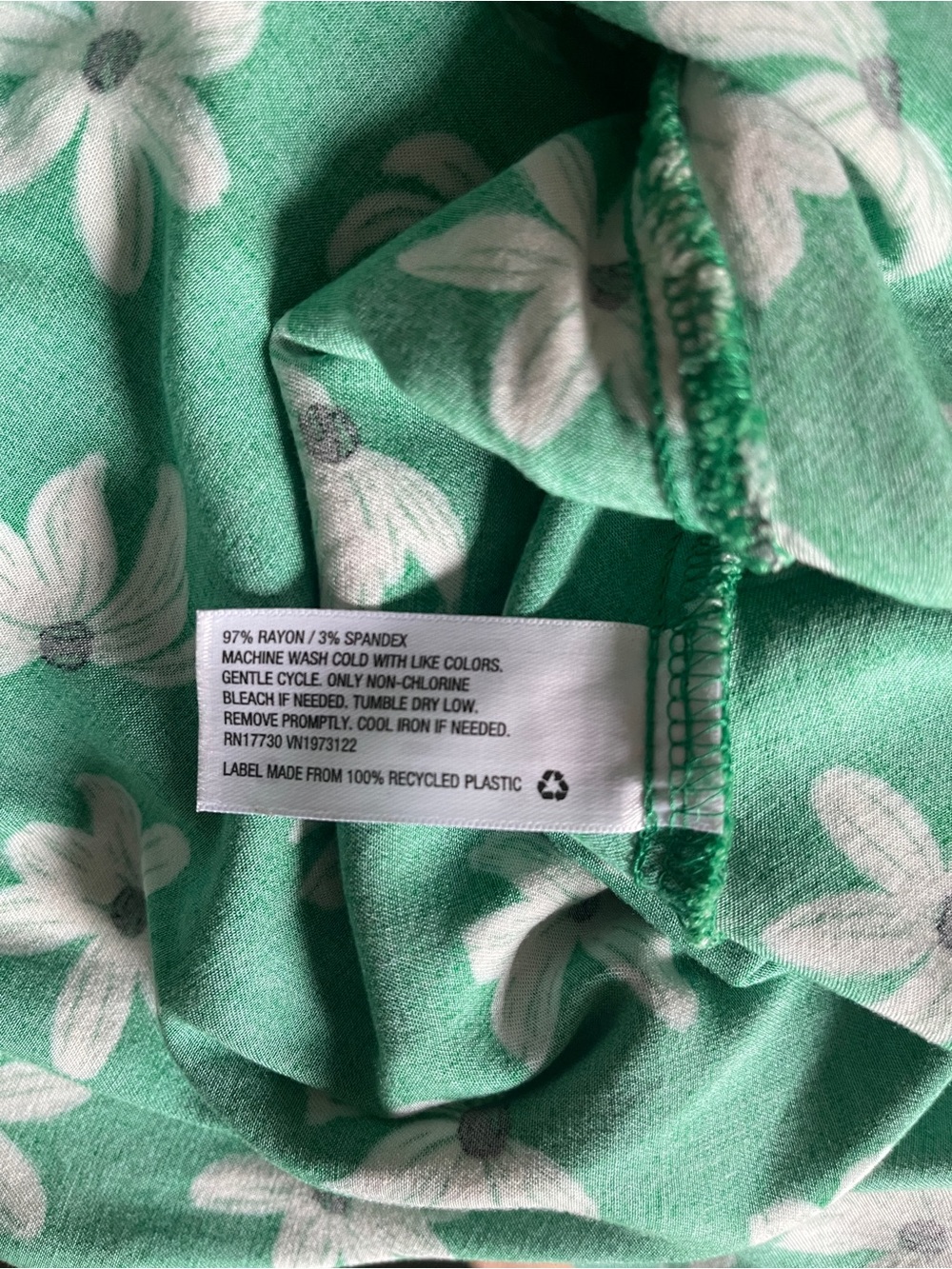 Ava & Viv Green Floral Button-Front Midi Dress - Picture 7 of 7